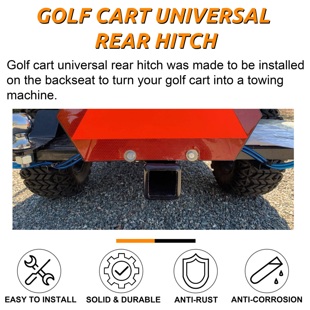 Trailer Club Yamaha Rear Hitch Golf Kit Car Seat Rear Hitch 2" Cart Receiver Receiver Hitch Trailer Universal Receiver