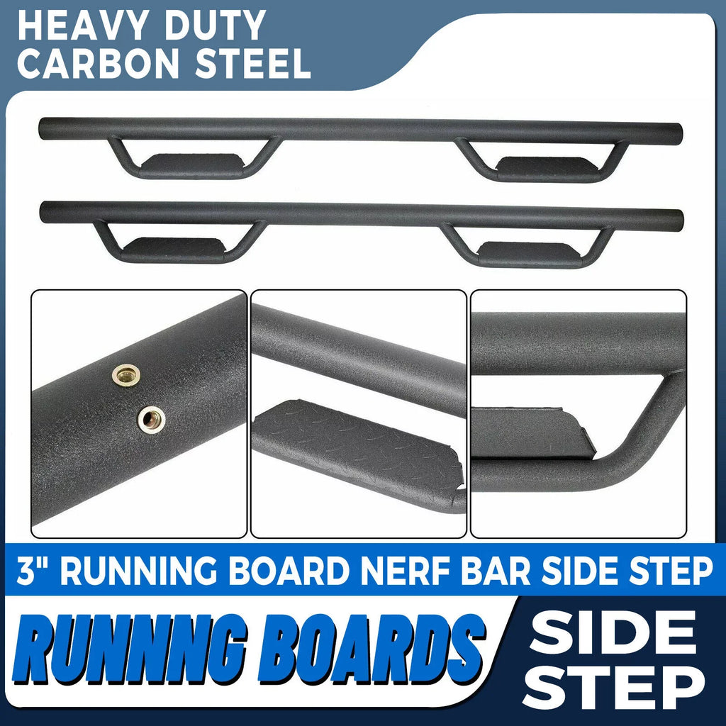 Side Steps Toyota Bar Cab Hoop Black Nerf Board Bars Dropped Door for Matte Tacoma Double/Crew 2005-2023 Running Steps Kojem