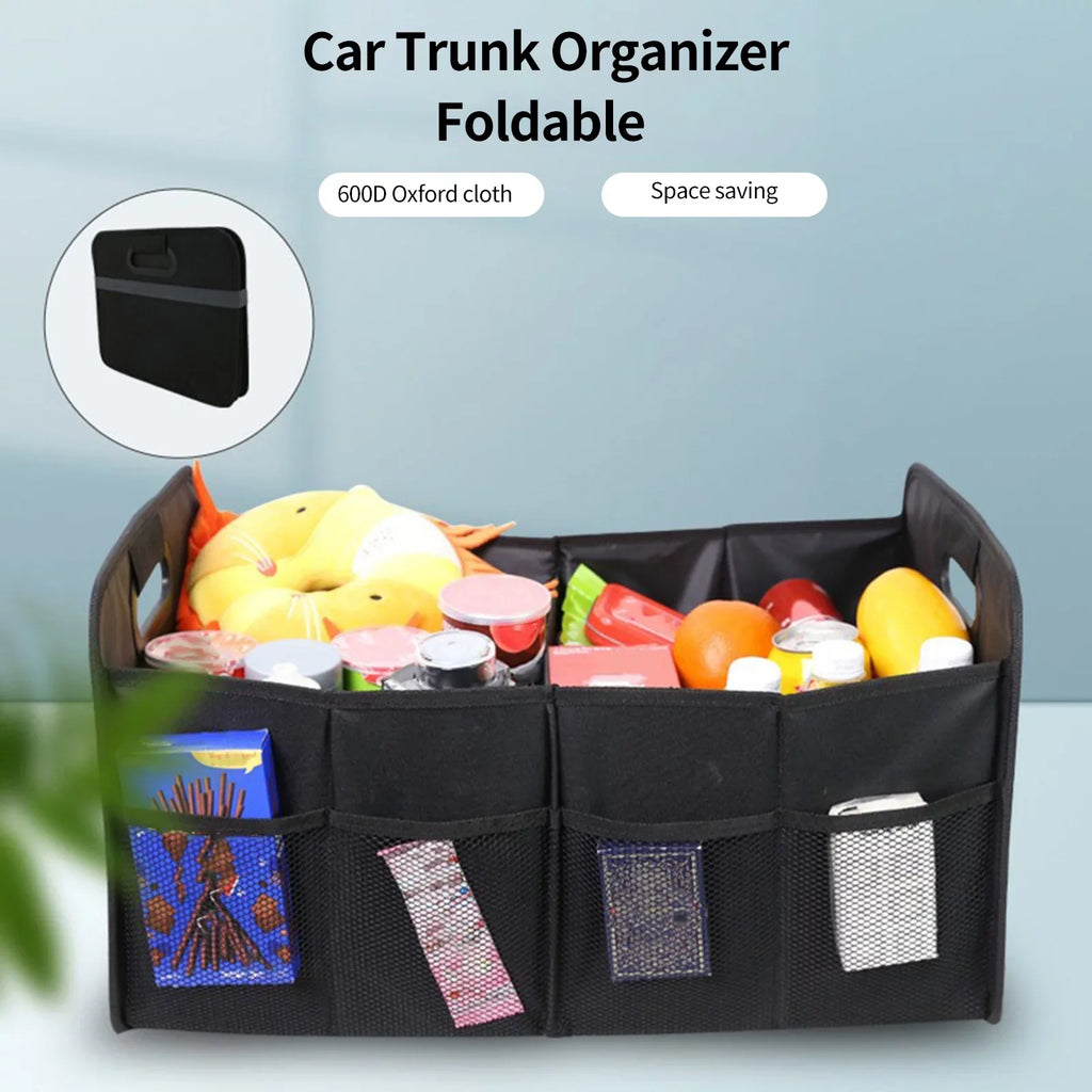 Automotive Box Organizer Trunk Organizer Trunk Folding Box 55L Oxford Storage Cargo Andoer Storage Cloth Car Car Car
