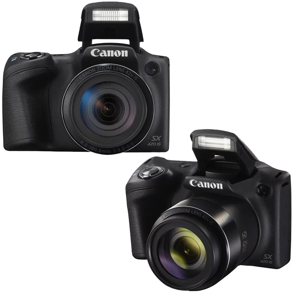 (35mm 20.0MP Canon Wi-Fi Kit 1.2.3" 1600 + SX420 Optical Black 16GB PowerShot Accessory Recording Built-In Zoom Camera 42x Equivalent) Video Lens 24-1008mm Digital 720p