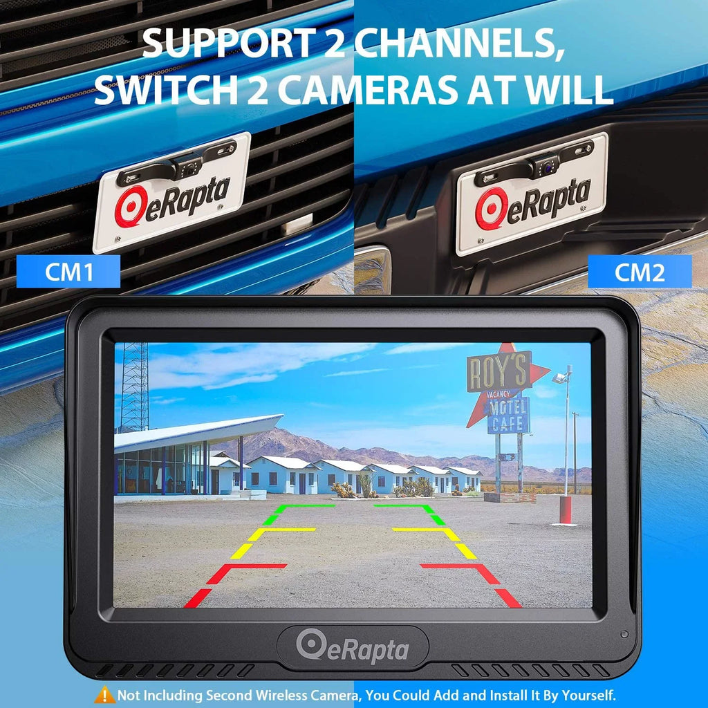 and Back Strong Camera 1080P Rear Pickup Sedans Truck Image Reversing Camera Wireless Up Monitor Parking Car for with Signal Hitch eRapta Backup ERT03 View Front
