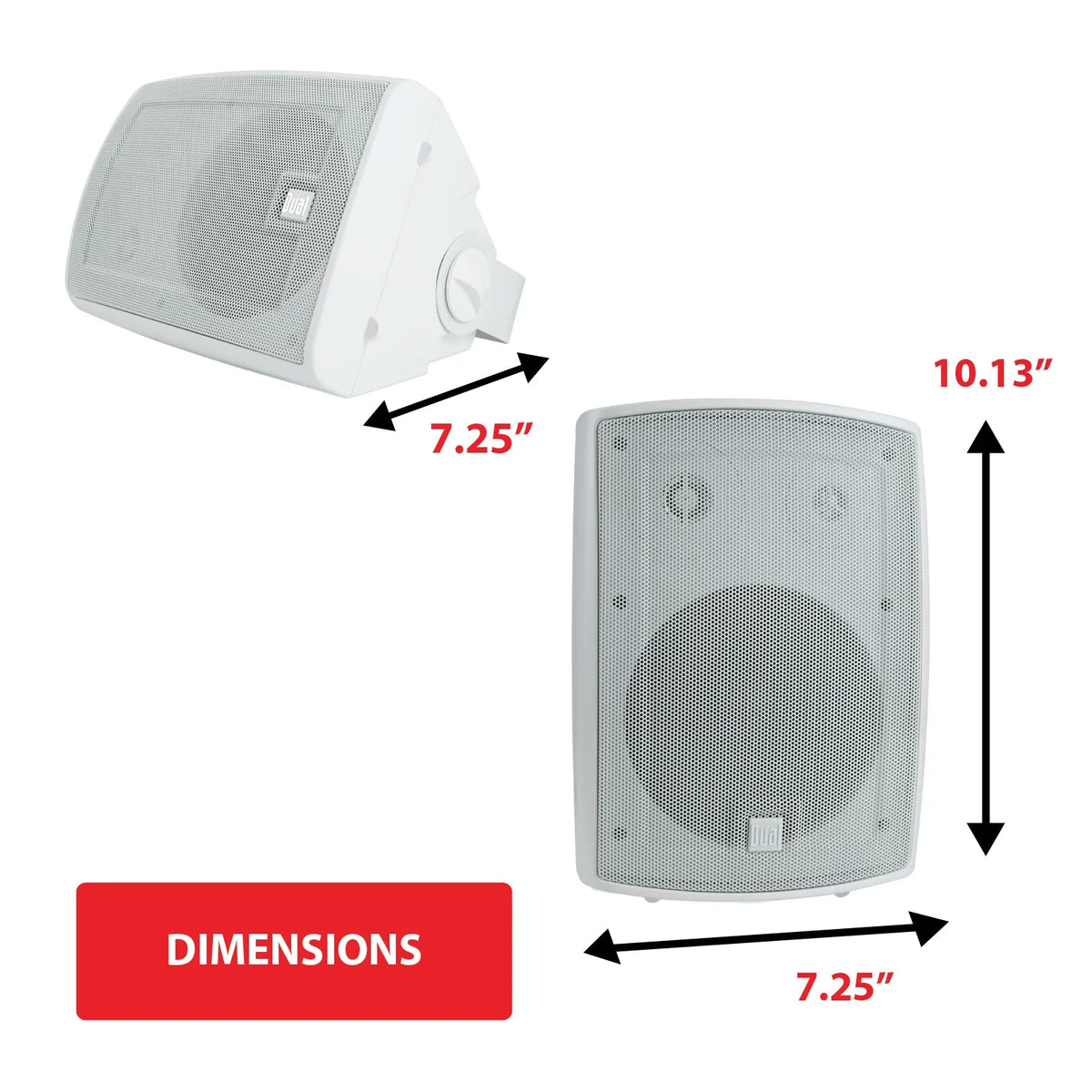 (White) LU53PW Speakers 3-Way Dual Indoor/Outdoor 5.25"