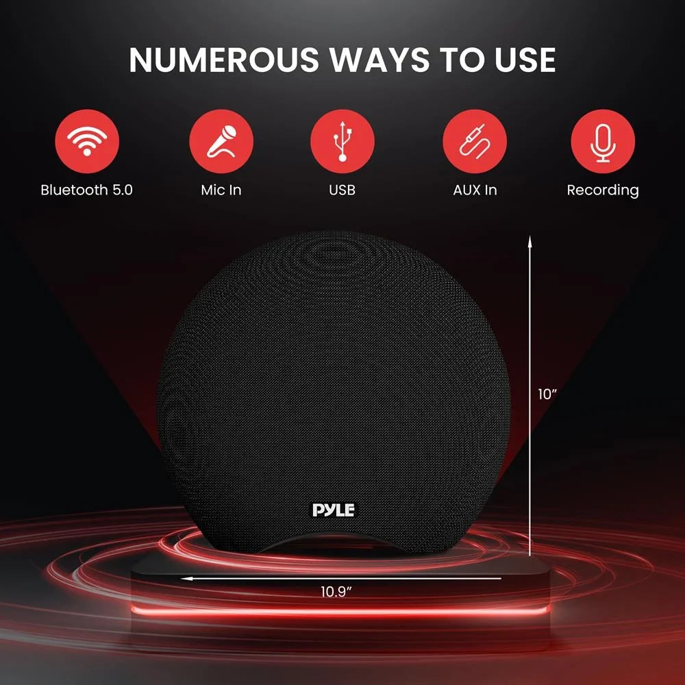 Speaker Pyle Max Music Wireless 280-Watt Power, Streaming Moistureproof Output Bluetooth Portable