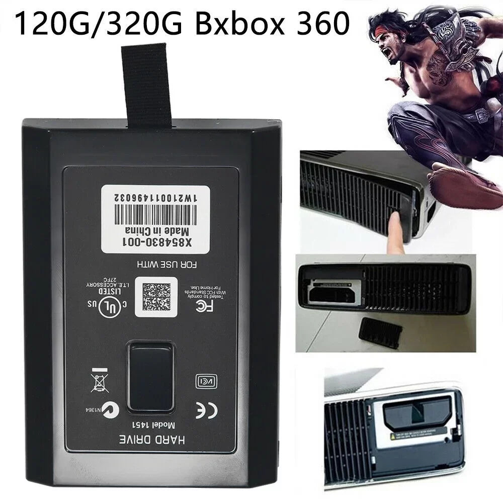 for KingFurt Drive Internal 360 Xbox 360 Xbox Slim Disk Console E Hard 320GB &