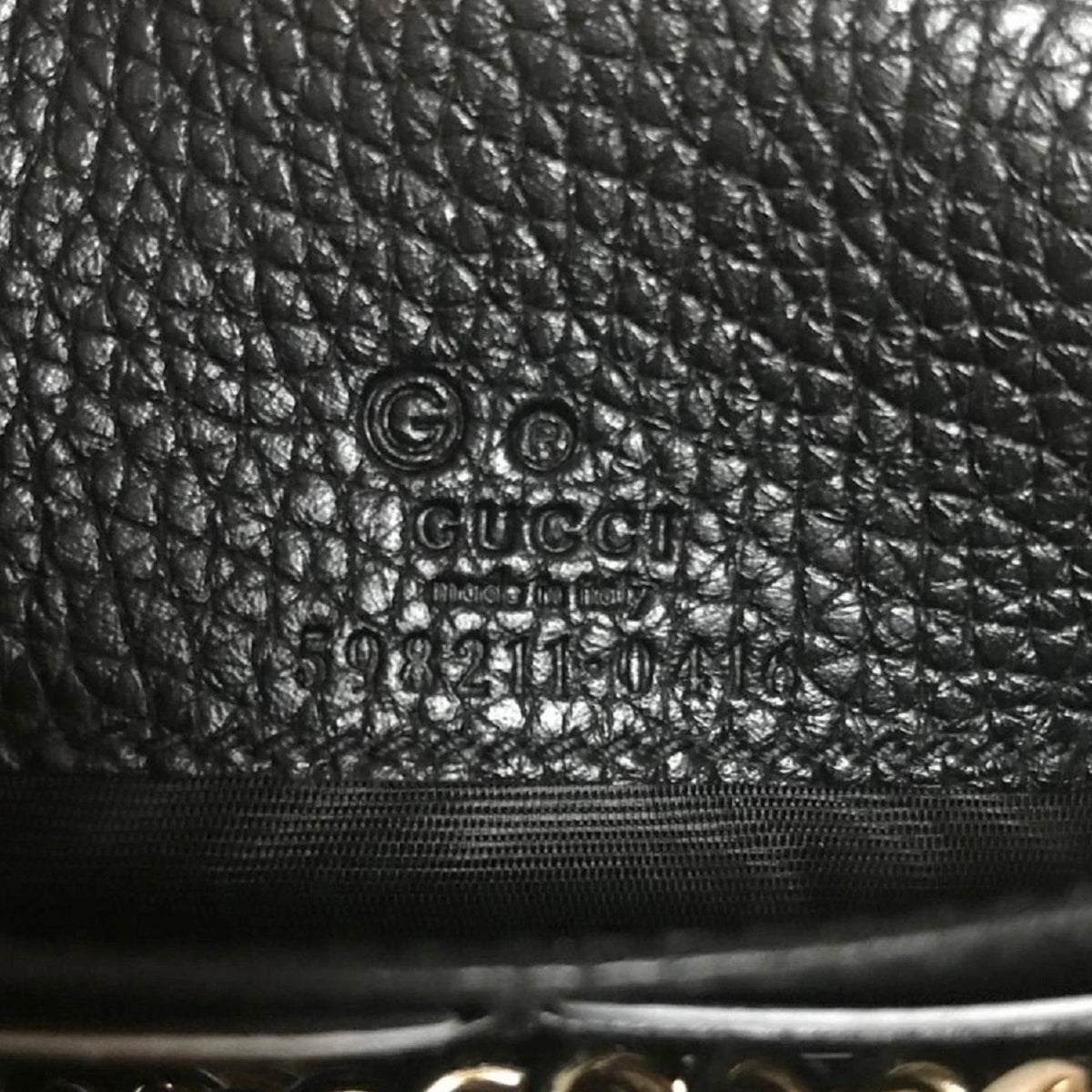 Cross on Gucci Bag Soho Leather Wallet Chain Body Black
