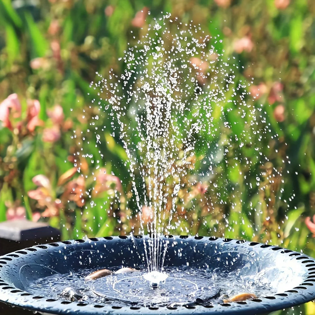Powered Patio, Nozzles, Plastic 1pc Multiple Feature Operation Upgraded Outdoor Fountain Inch Bird Wires, Pond, Corded Moisture Bath For Solar Kit Solar 9.8-Foot 7.08 Pump, Electric Garden, With 3.5W