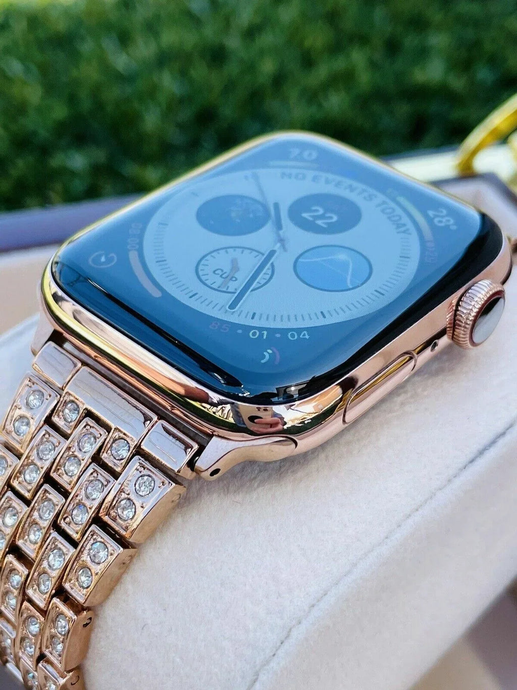 Rose Gold Steel Rose Band Gold Stainless 24K 7 iWatch 45MM Custom