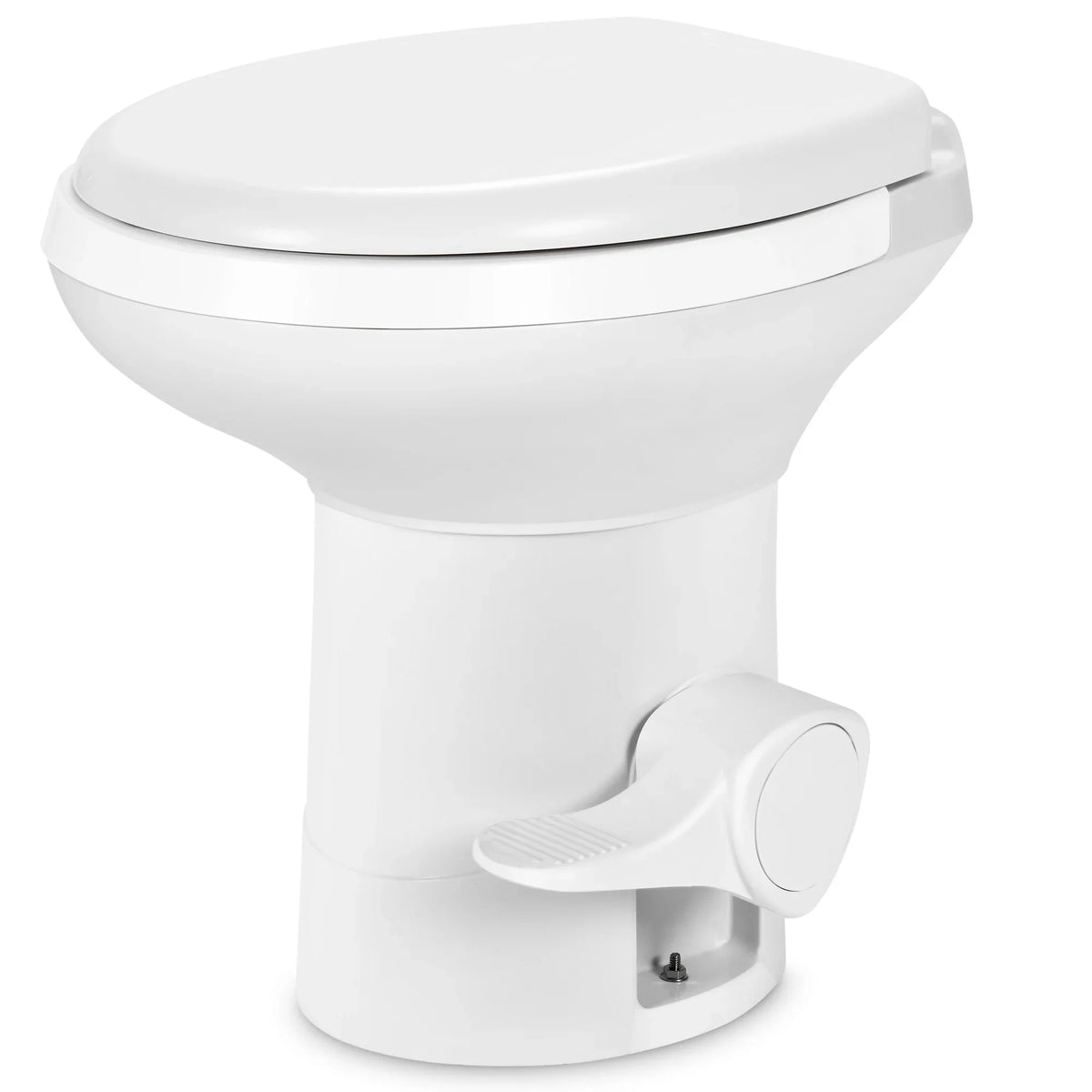 Portable Caravan for Flush, High Flush White with Camping, Profile Travel, Gravity Toilet Vesseling, Toilet Pedal Dextrus