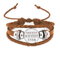 Wristband Leather Quote ever Ornament Jewelry scientist Profession Best Bracelet