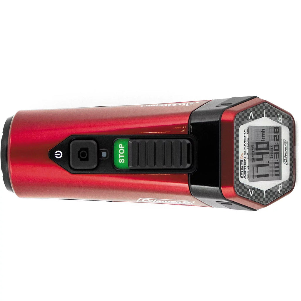 1080p Camera Coleman with and AktivSport (Red) Action Stats Health CX9WP-R Sports