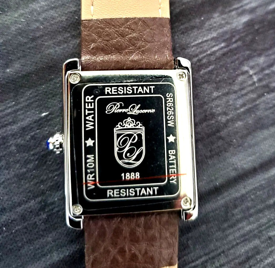 Mens Dress Band Classic Must Louie Vintage Lucerne Swiss Brown Watch Style Pierre Tank Classic