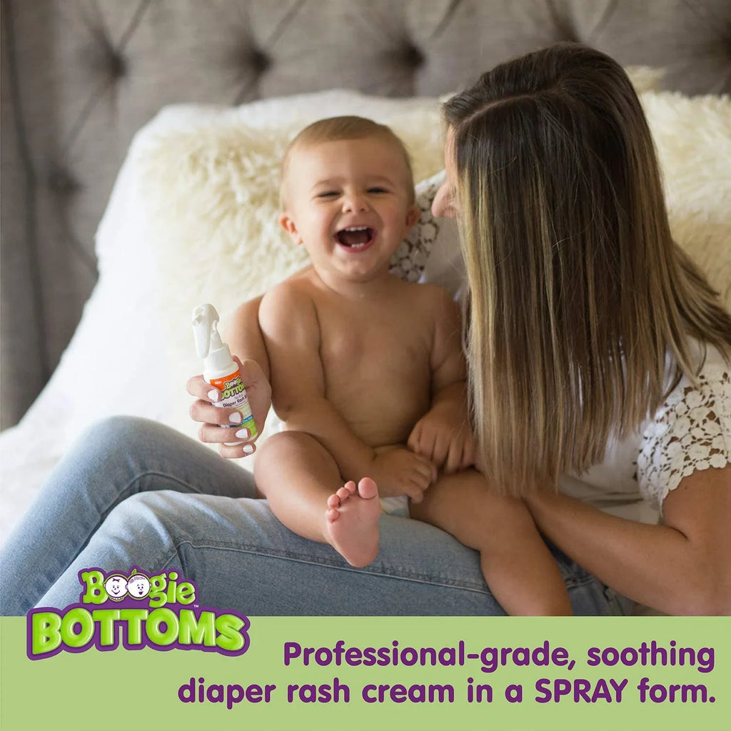 Cream per Rash Over oz, No-Rub of Touch Sensitive Bottoms, Spray 3 Free for Sprays Pack Skin, Boogie Baby by 1.7 Diaper 200 Application Bottle,
