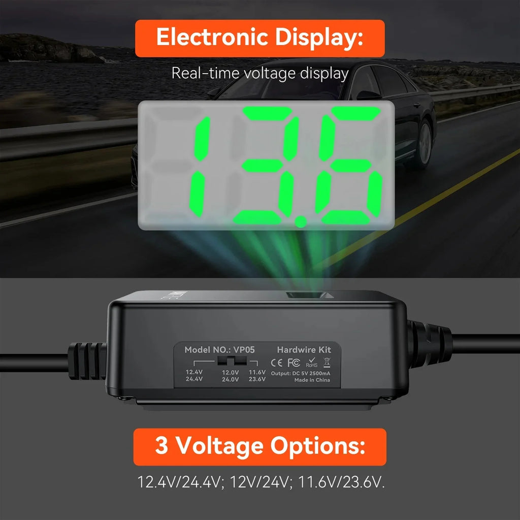 Vantrue Hardwiring with -C Screen Cable for (See listing) Dashcams
