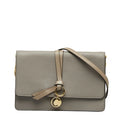 Chloe Chain Bag (Good) Leather Gray Chloé Shoulder Women's Pre-Owned Alphabet