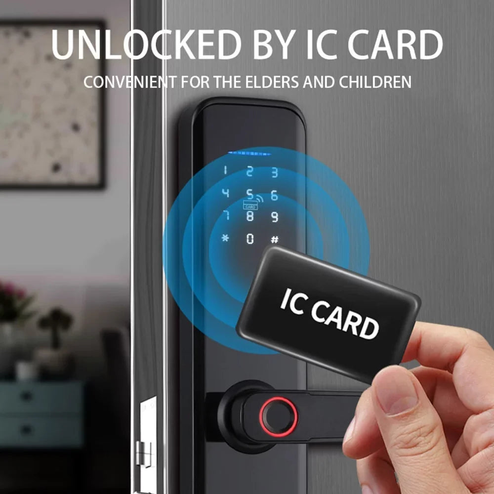Electronic Lock Door Smart with Keypad Lock Door Fits Door Deadbolt Smart Lock Lock Lock Lock with Fingerprint Carevas Fingerprint Door Handle