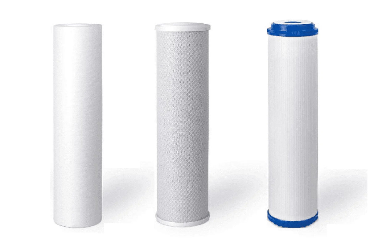 Block with Top Moisture Counter Triple Filters / Sediment/Carbon Filtration System Premier