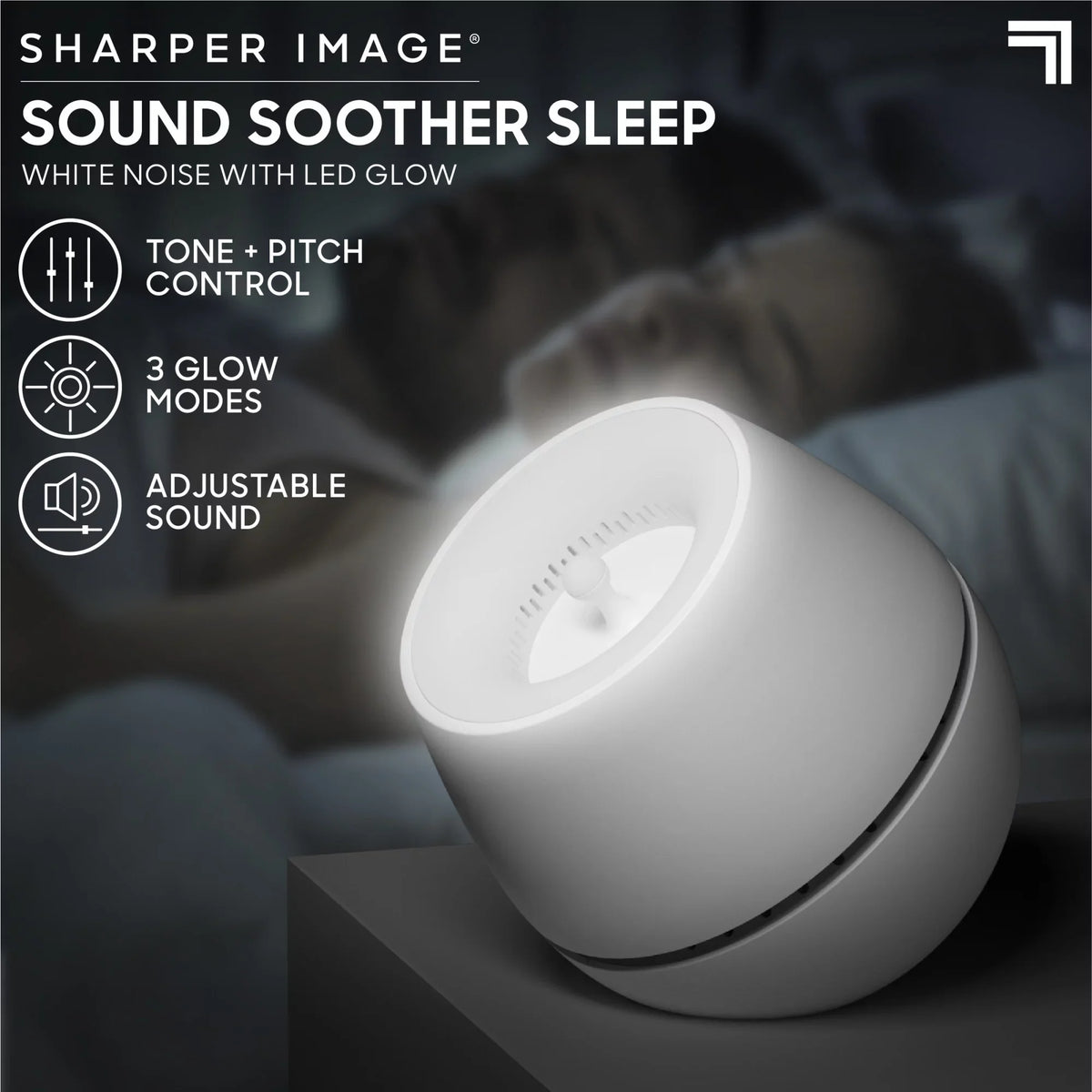 Sound Sharper Image® Noise Wind, Glow With Machine White Soother