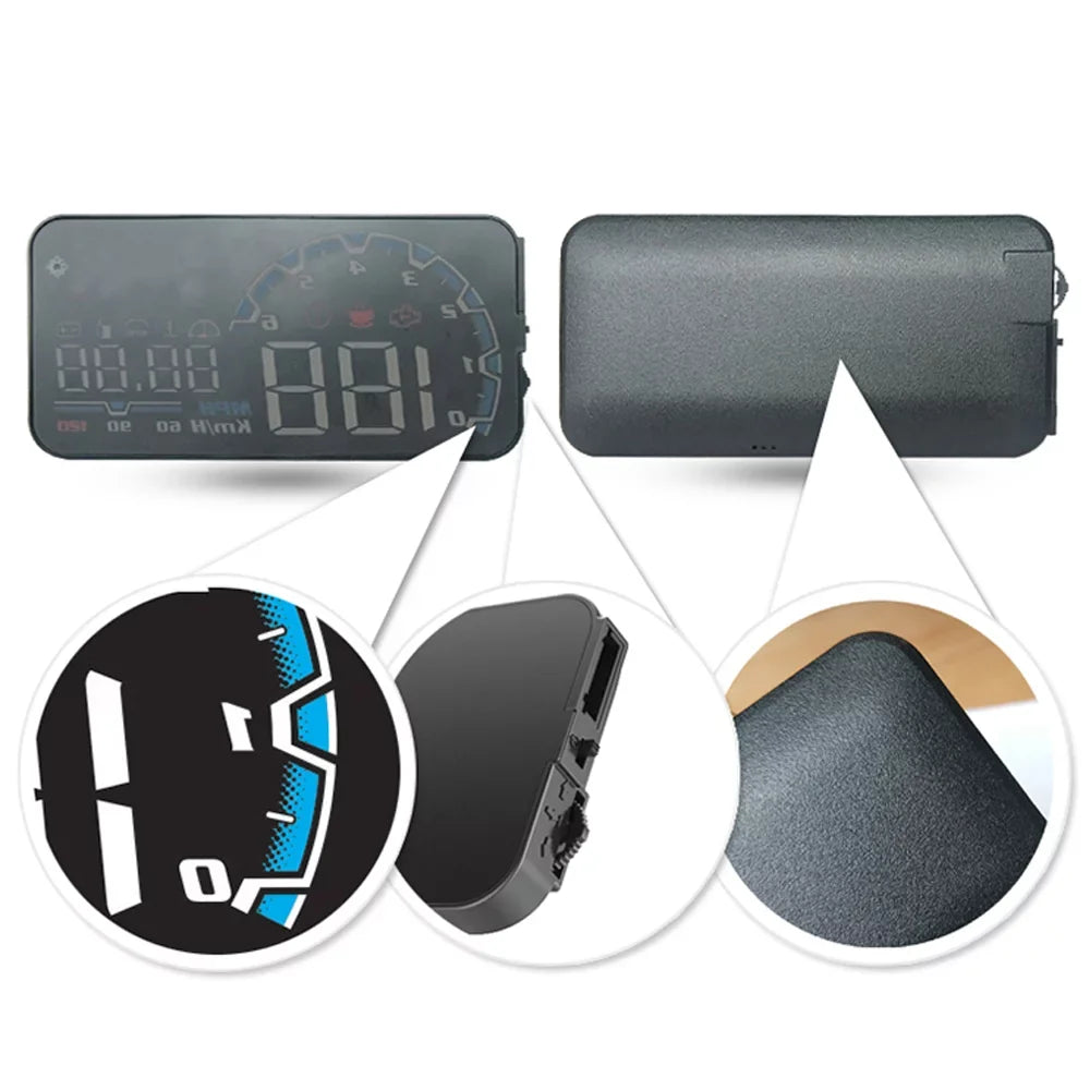Optimize and Oil Gauge, , Performance Driving Moisture Voltage ， Display Time Projector, Total Consumption Up Apexeon with Car Driving Speedometer Temperature Head Your Digital