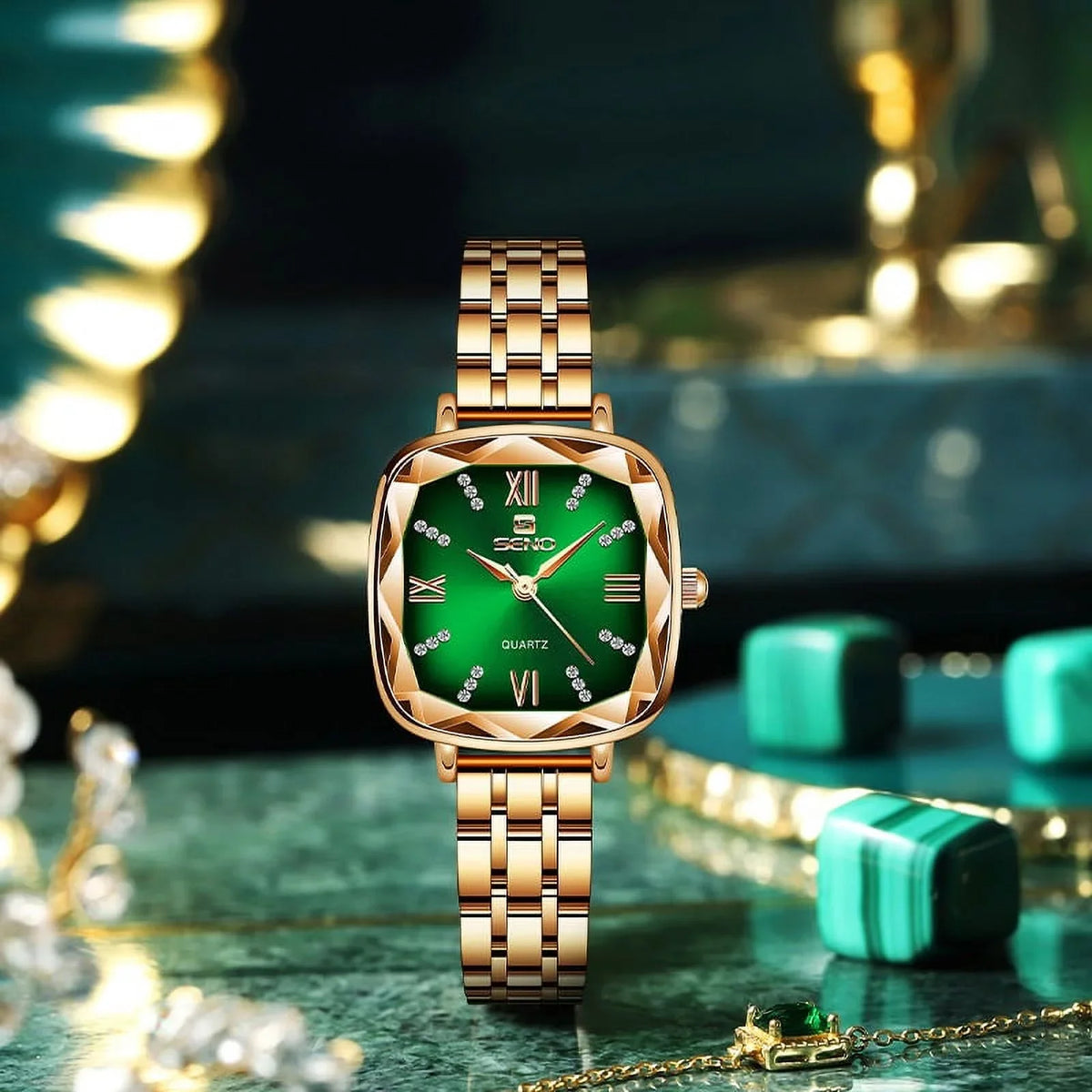 For 2022 Wrist Watch Stainless feminino Gold relogio Female Lady Watches Luxury Women Square Clock Steel Women Watch Rose Brand