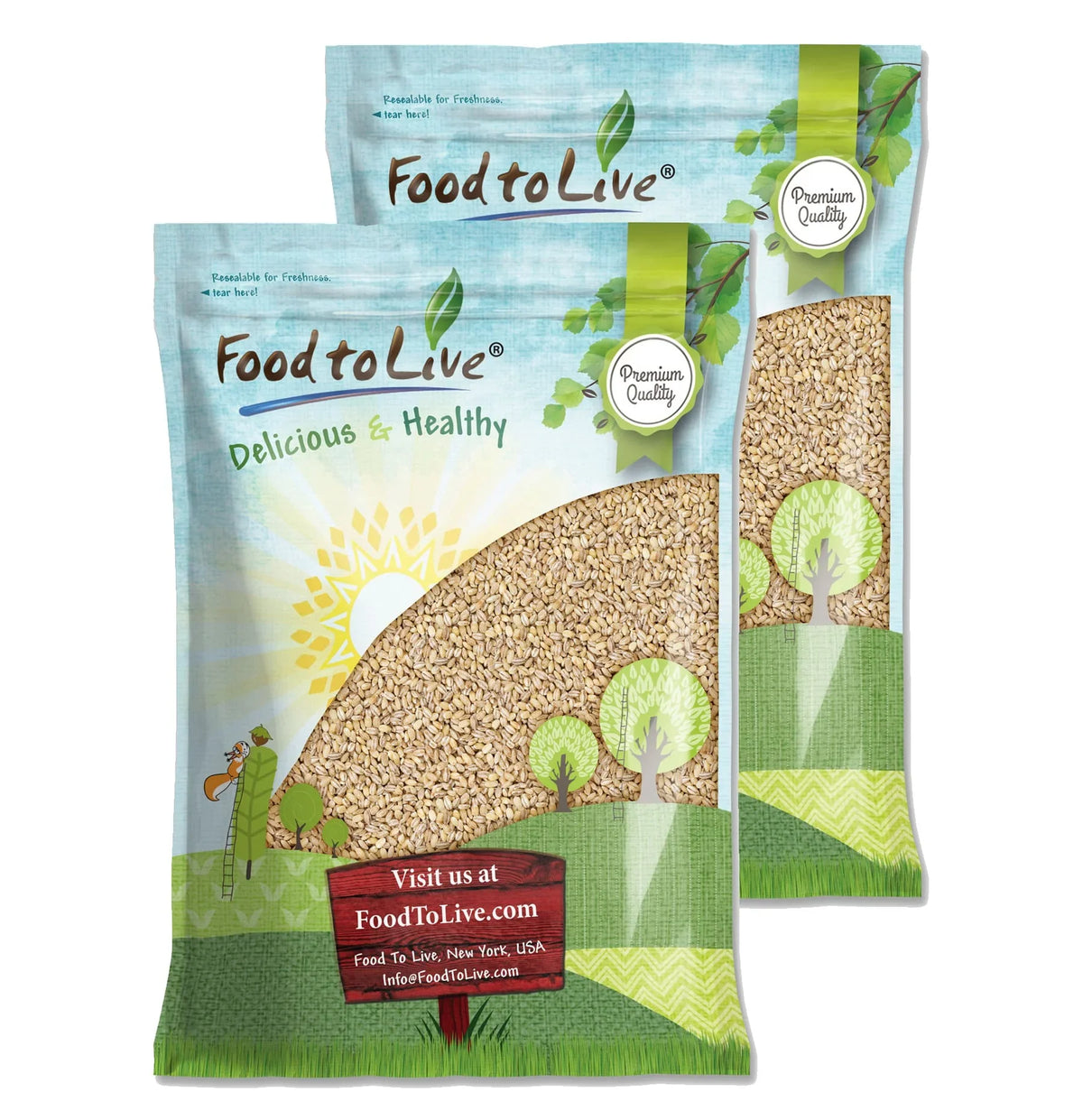25 Vegan, Pearled — to Raw Food by Barley, Kosher, Pounds Live —
