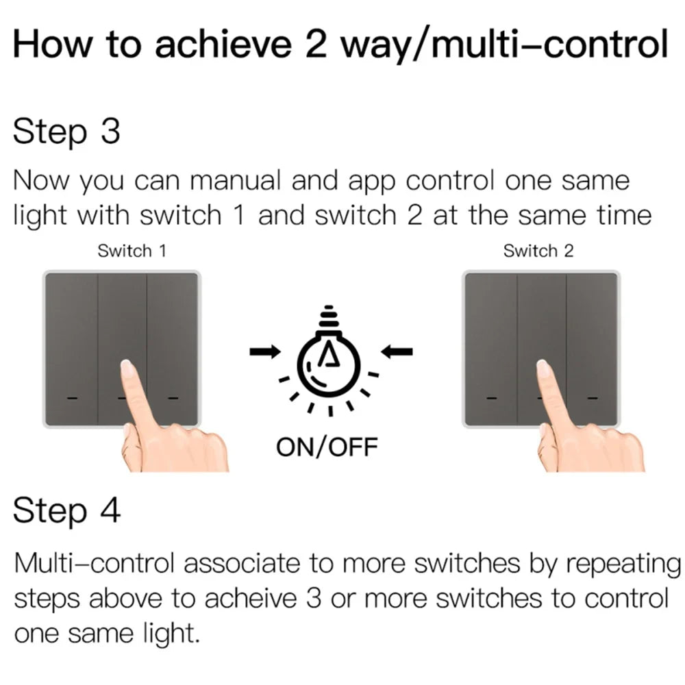 with/without Smart ZigBee 2/3 Light Life with Alexa Google Switch Neutral Way Wire Needed Tuya Smart Works 2mqtt Capacitor No