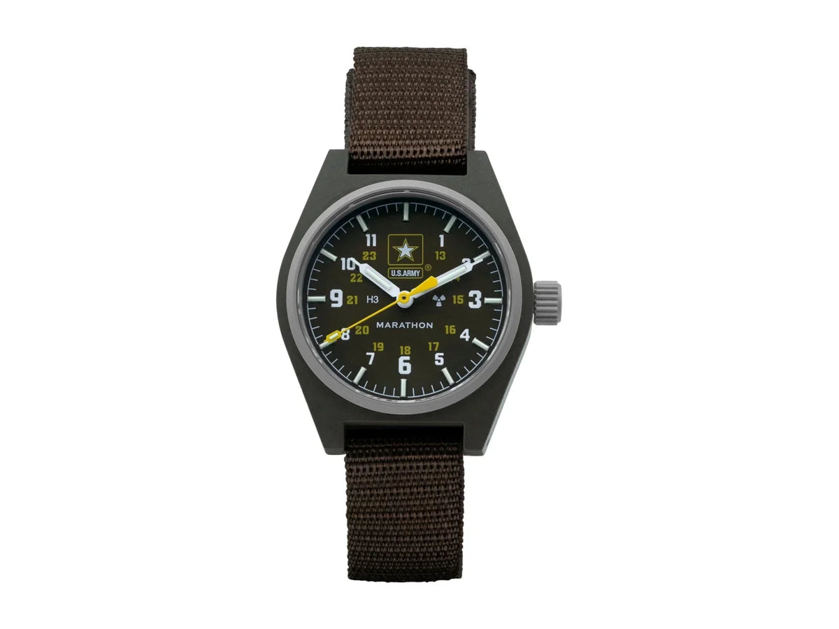 Official Watch, Green, Army Marathon Mechanical 6645-01-694-18 Sage Field
