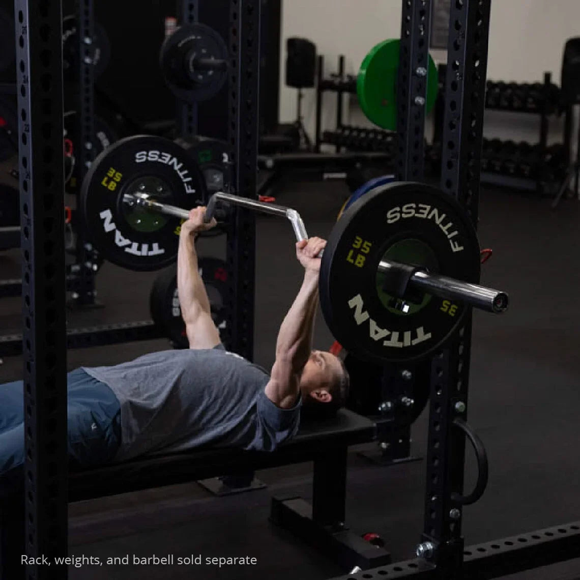 7 Bench Fitness Finish Press , Bar, Rated Olympic Cambered 600 Chrome Titan
