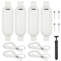 lines Fenders 4 Ribbed x Fenders inflators and including Vessel Bumpers 16"), (White, 4.5" Vinyl fender