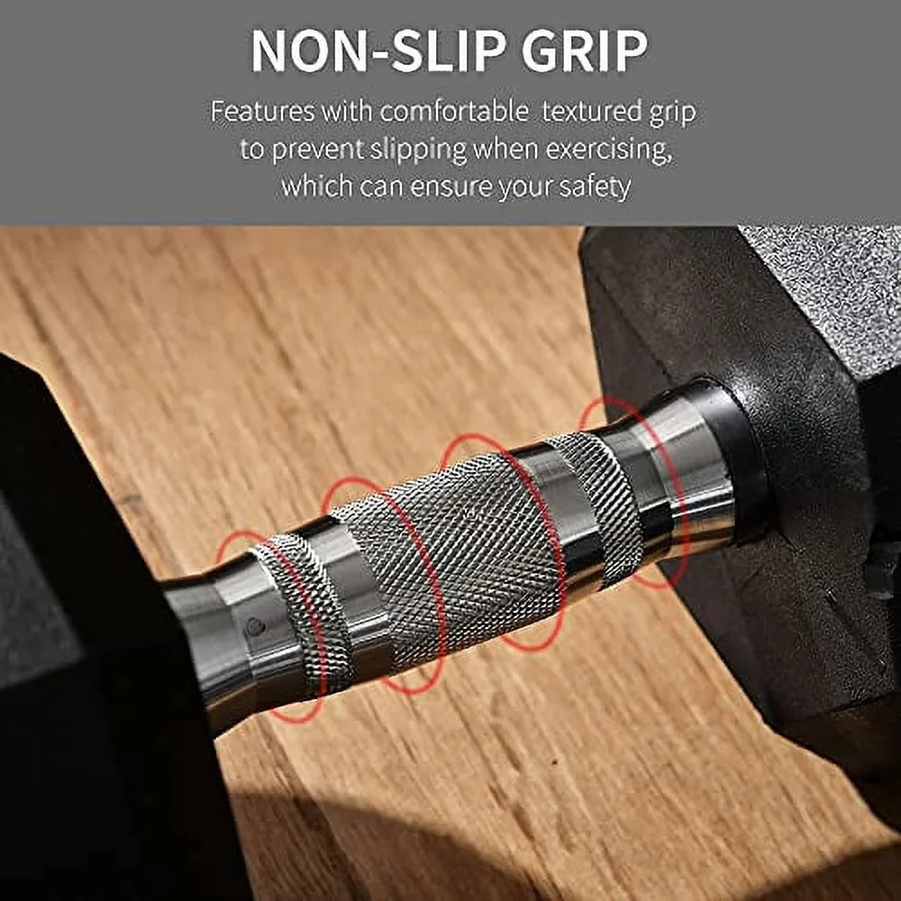 Hand Men x 2 Gym for Rubber Non-Slip with Hex or Handles, 45lbs Women Workout, Set, Anti-roll, Weights Dumbbells Soozier Home