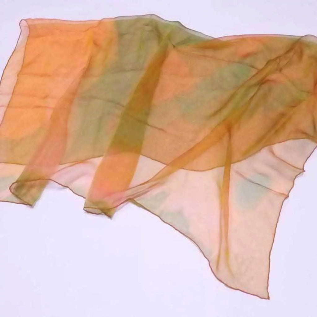 Yellow Louis Women's (Good) x Pre-Owned Logo Silk 100% Scarf Vuitton Orange Green