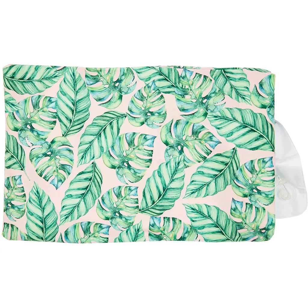 Blue Pillow for Travel Vacations, Leaves Tropical Beach Pools Panda Inflatable