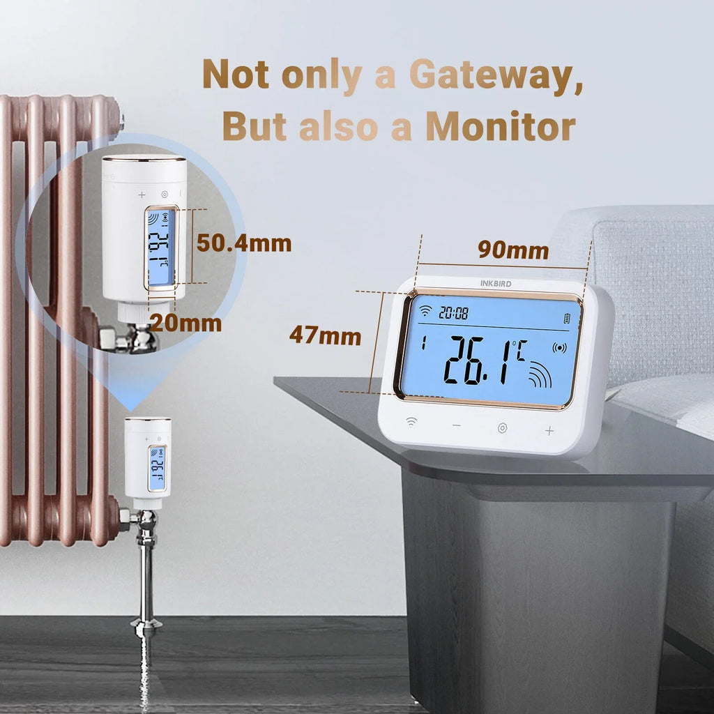 Thermostatic Intelligent Controller Gateway Digital WiFi Inkbird Valve Radiator Smart