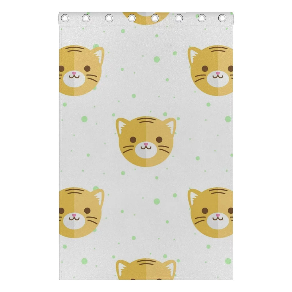 Inches) Curtain Heads Curtains Room,2 Cartoon Flat Tiger Bedroom POPCreation Window Panel Blind Blackout (52Wx84L Curtain Thermal Pattern Living Darkening for