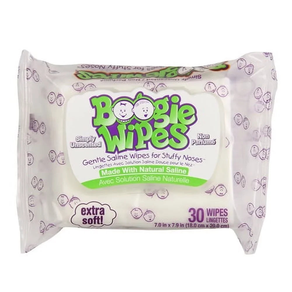 Noses, 6 For Saline Unscented Stuffy - Ea, Wipes 30 Wipes Pack Gentle Boogie