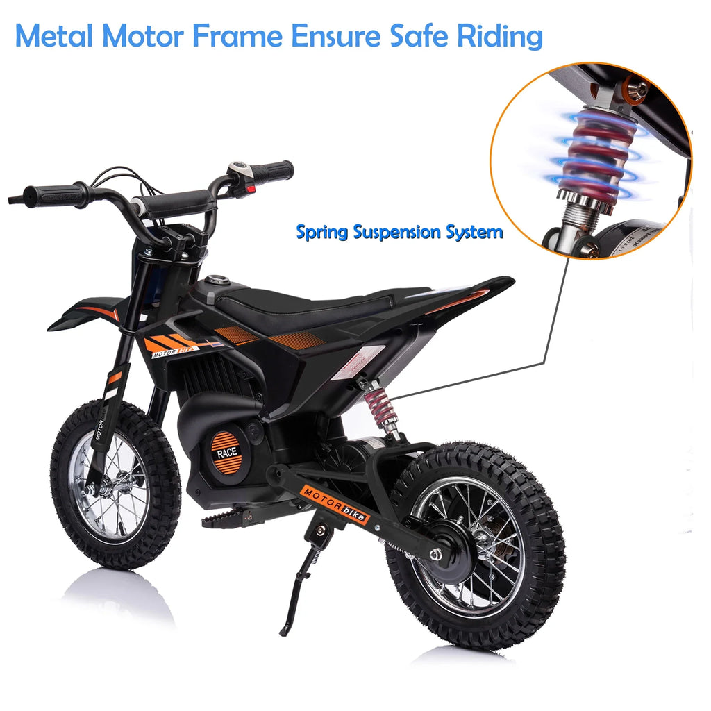 Dirt JoyWheels 13 Boys Child Black Motor Ages Bike, Years 13mph, Electric 24V +, Motorcycle Toy Bike,