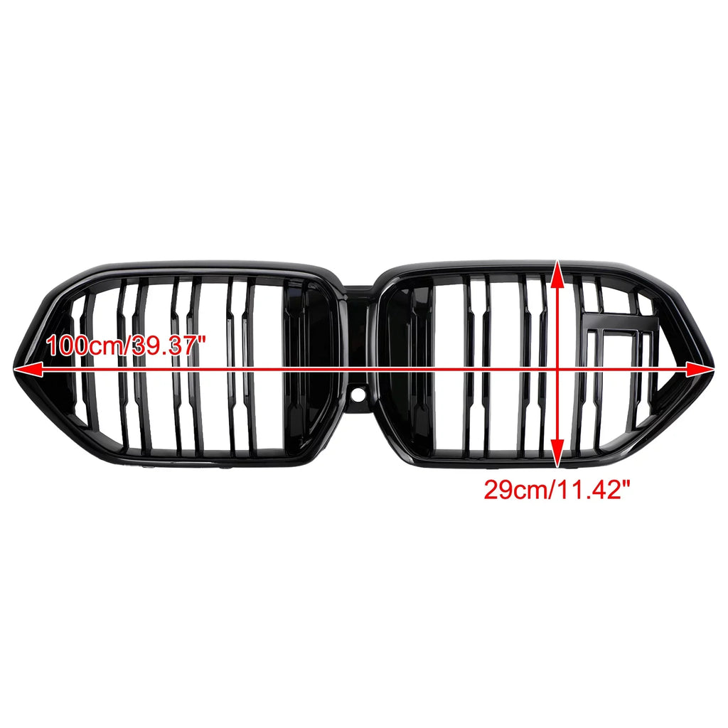 Black Fit Grille M50i Bumper W/Camera Front G06 for Grill 2020-2022 Hole X6