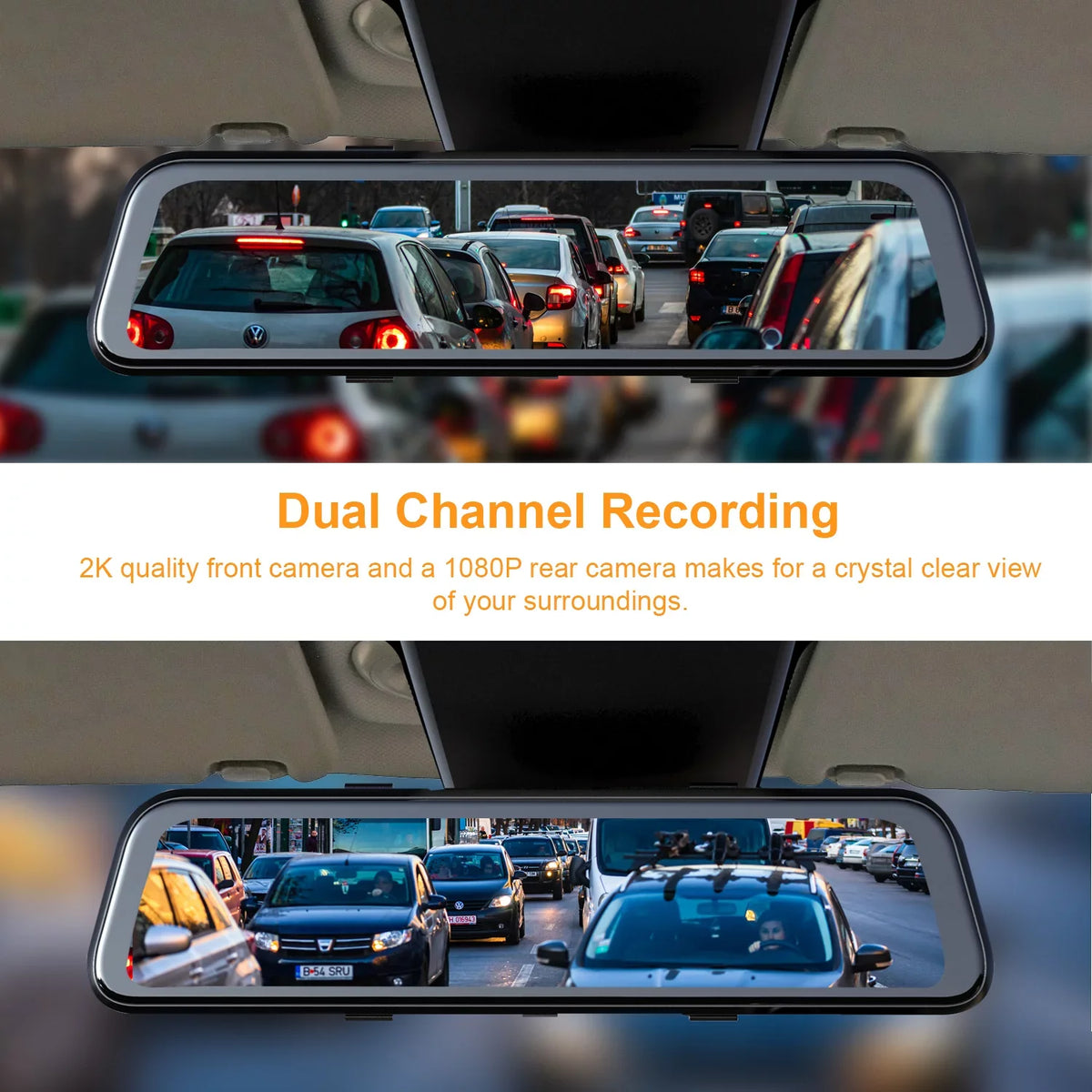10" Rear Mirror and Rexing Dash M1 2K Front cam