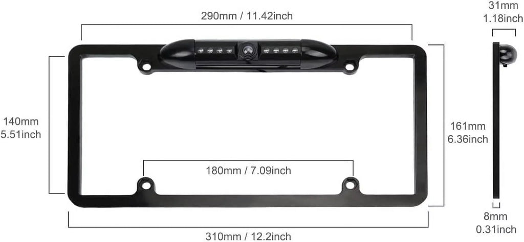 Plate Fits Camera License Fosgate, Kenwood, Clarion, , Stinger, Frame Dual, Pioneer, Backup Jensen, SoundStream, with , Sony, Rockford CAM115