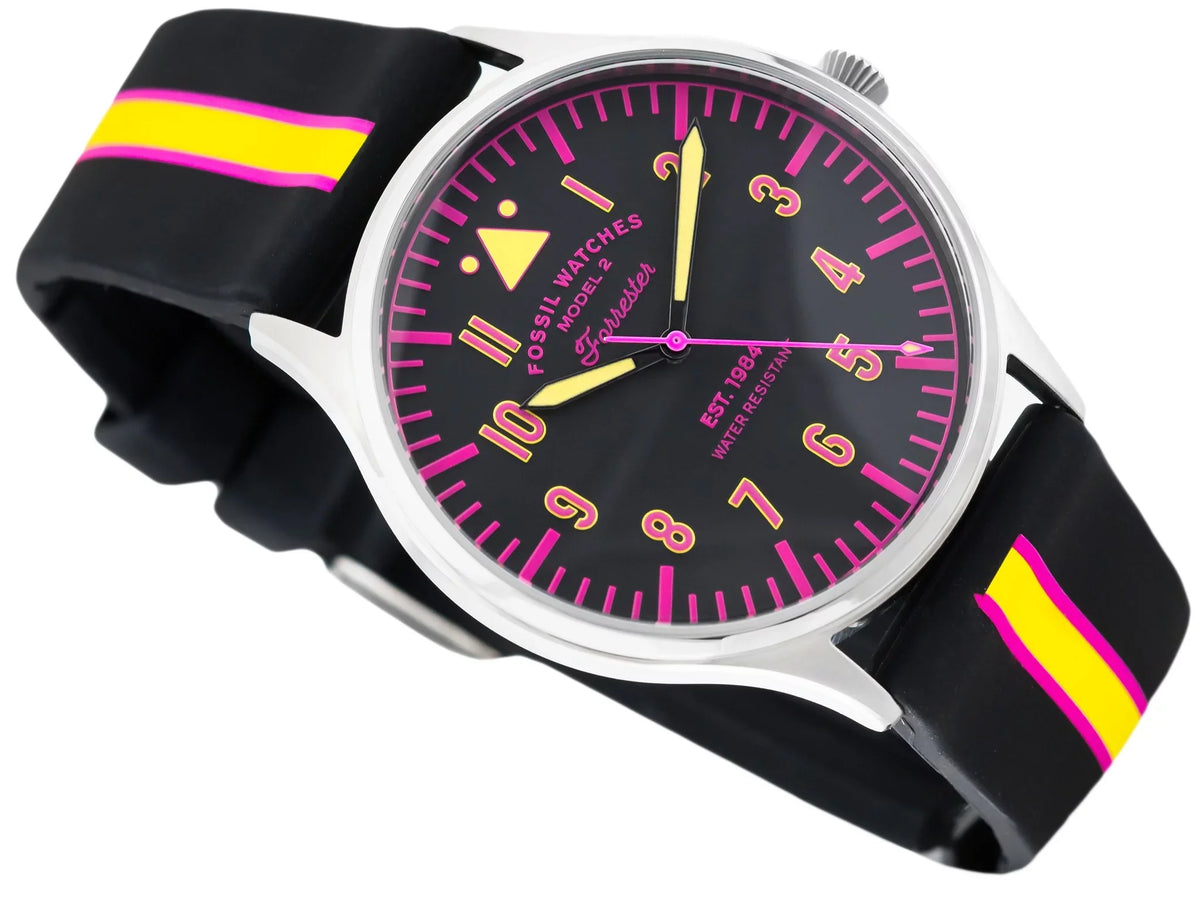 Fossil Quartz Dial Movement FS5613 Forrester Men's Watches Black