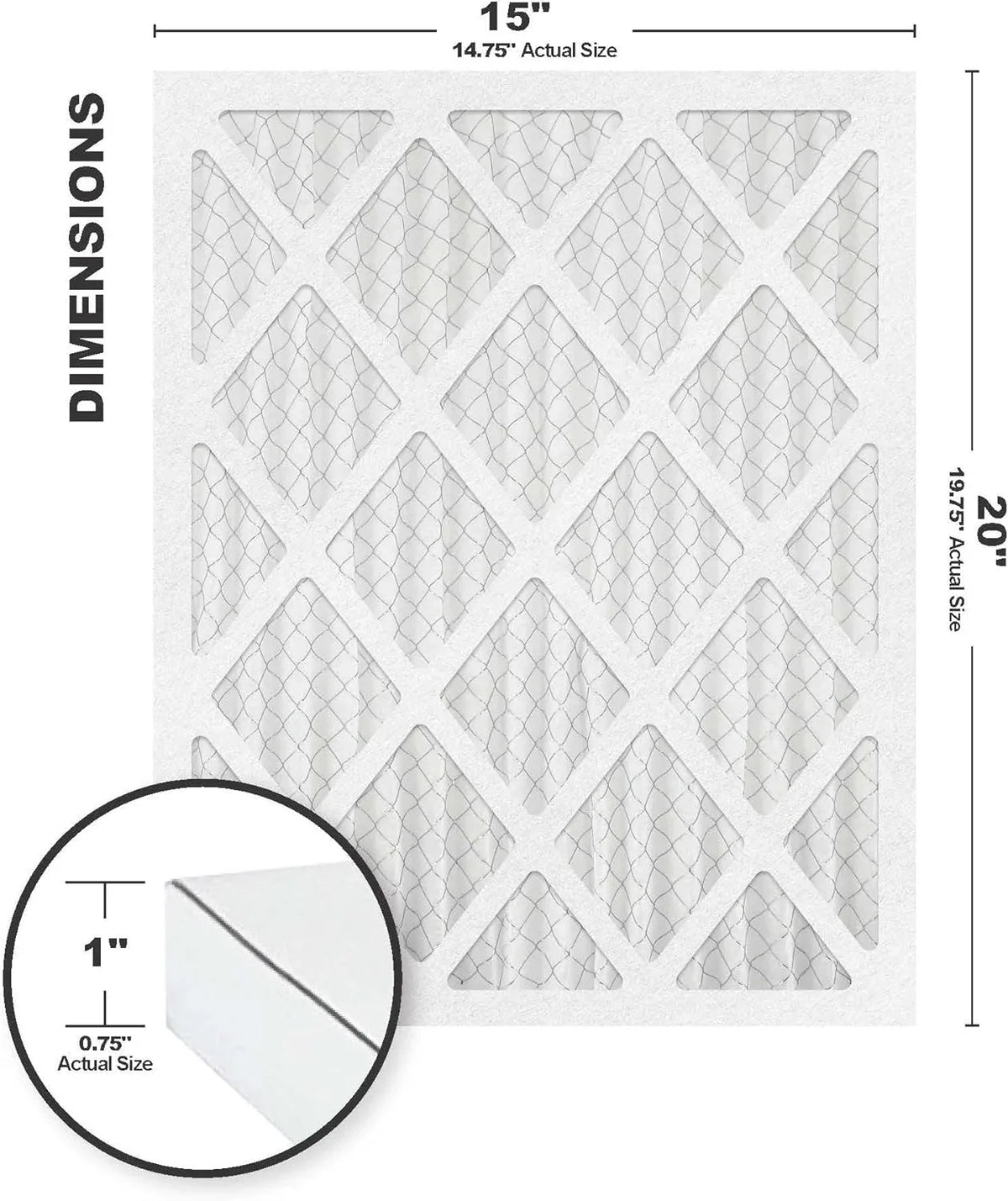 Filter/Furnace 15X20x1 Filters 19.75) Filters Air Replacement(14.75 Air (6 X Pack) 11