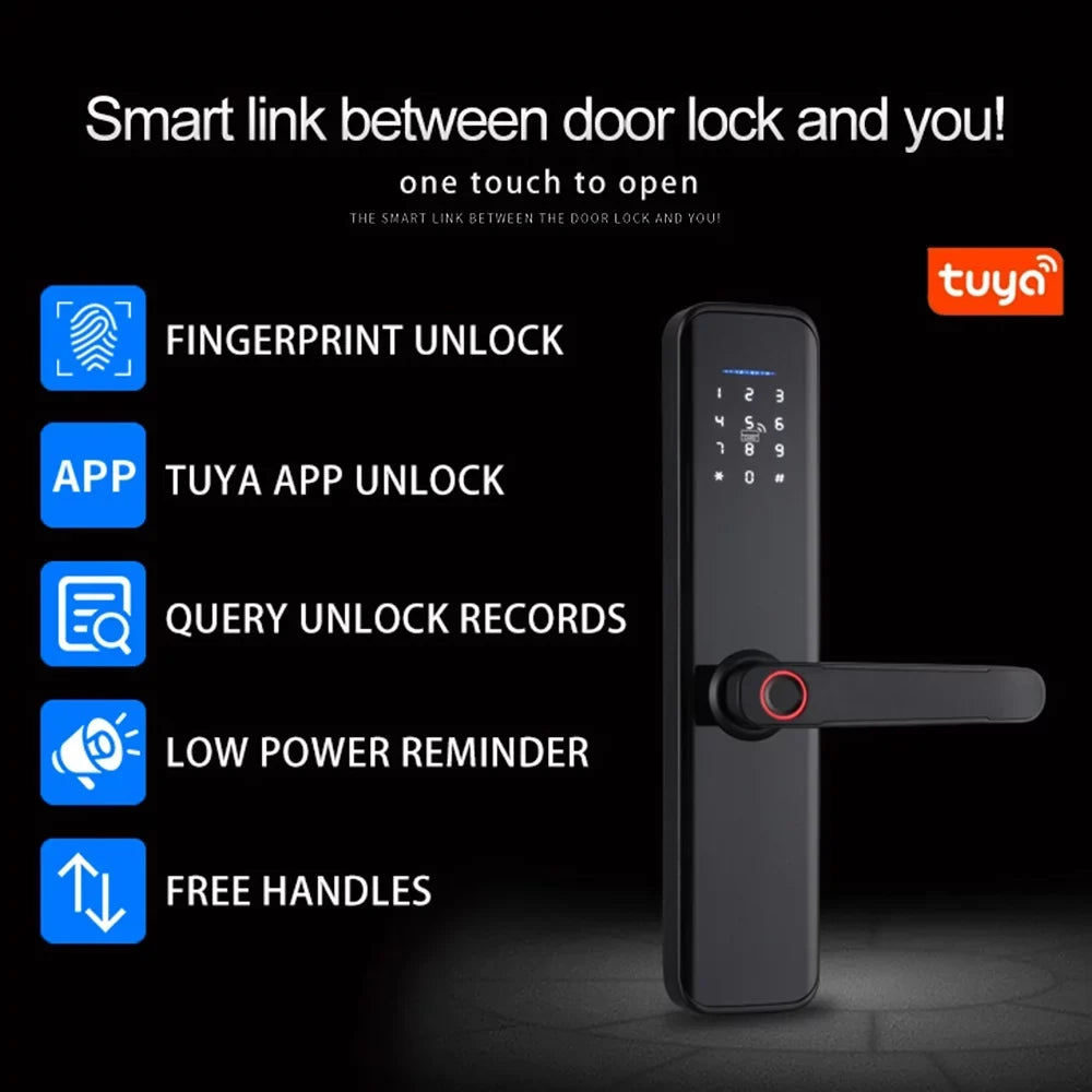 Electronic Lock Door Smart with Keypad Lock Door Fits Door Deadbolt Smart Lock Lock Lock Lock with Fingerprint Carevas Fingerprint Door Handle