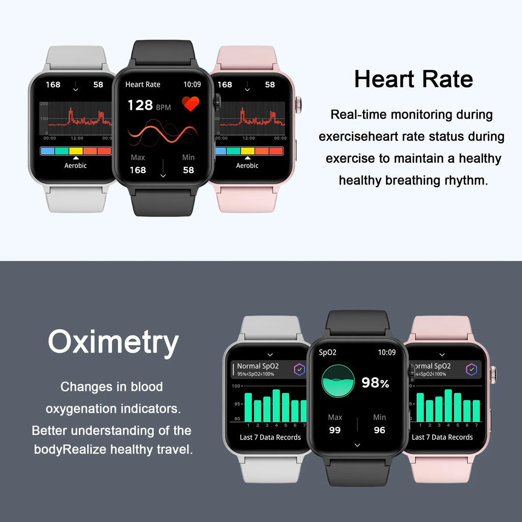 Touch 1.83" with Android Games,100+ and Smartwatch Blackview Smart iOS, Fitness Set for Moistureproof, Gifts Assistant, Watch 4 Bluetooth Call, of Romantic Sports, Voice 2 with Screen, Tracker Mini
