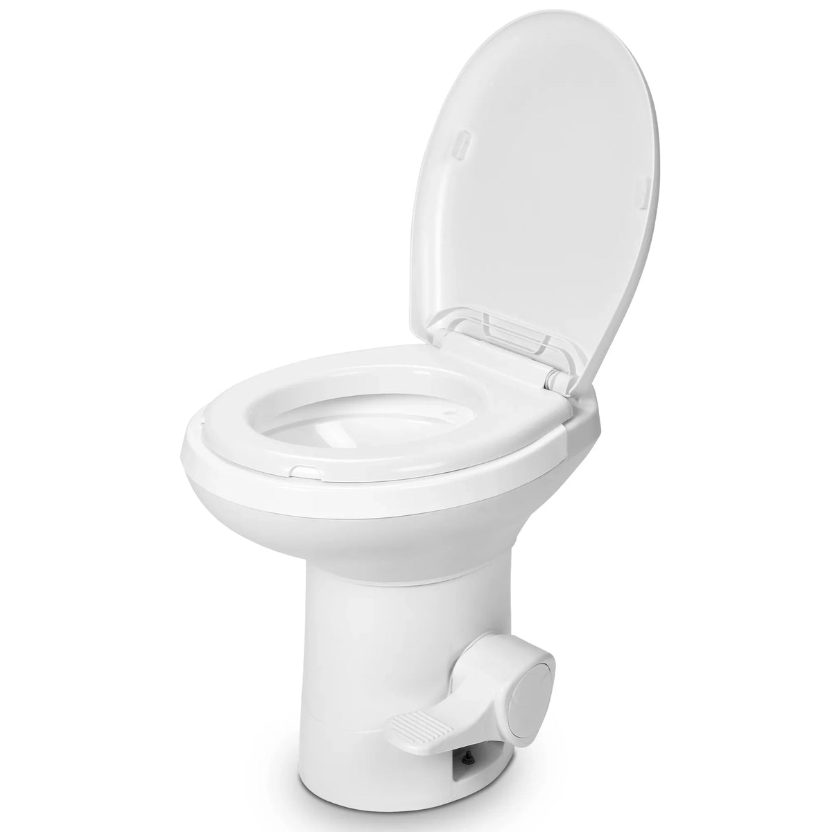 Portable Caravan for Flush, High Flush White with Camping, Profile Travel, Gravity Toilet Vesseling, Toilet Pedal Dextrus