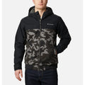 Small Men's Columbia Black Jacket, Camo/Black, Hooded Traditional Vista Loma