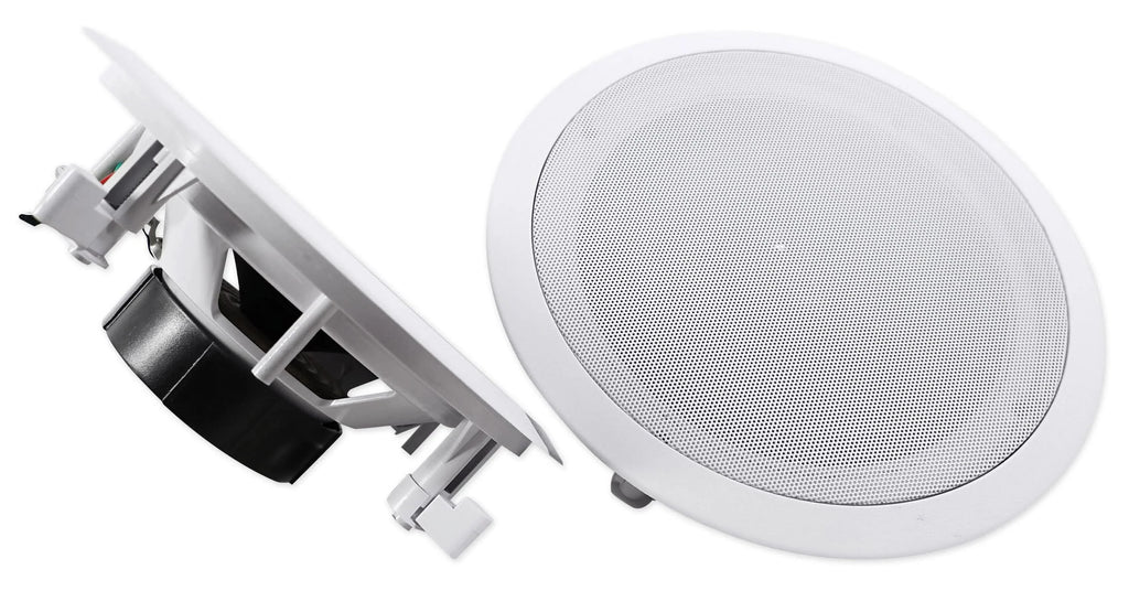 Speakers+Wall Ceiling Stereo+8 4-Room Controls Rockville Home White 8" Kit Audio