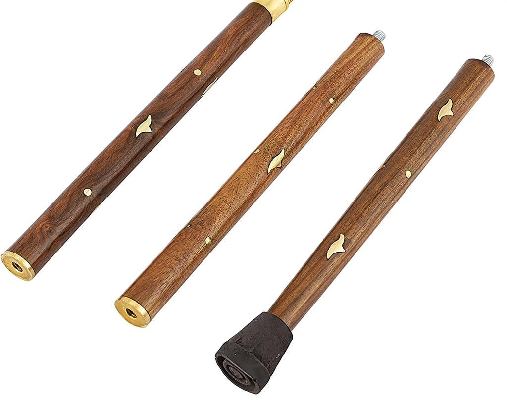 Men Plated Canes Cane Premium Solid & Brown Antique Polished Walking Walking Buffed Elephant Women Beautiful Handle Shaft Stick Crutches for & Inlayed Brass