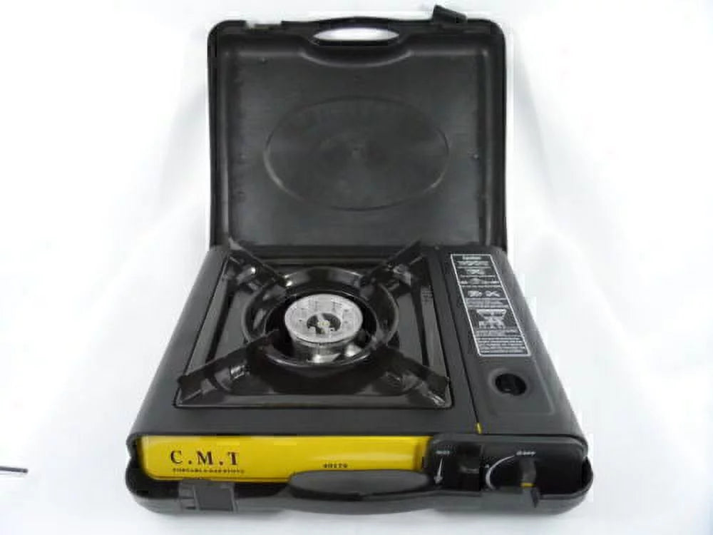 Case Tabletop Camping Burner Stove Gas Portable Stove w/ Single Hard