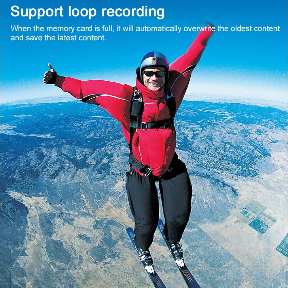 Mountaineering Activities Action Screen Recording Skiing Recorder Cycling Clear Sport Moistureproof Loop Portable Skydiving PhotoVideoPlayback for with 1080P Support High