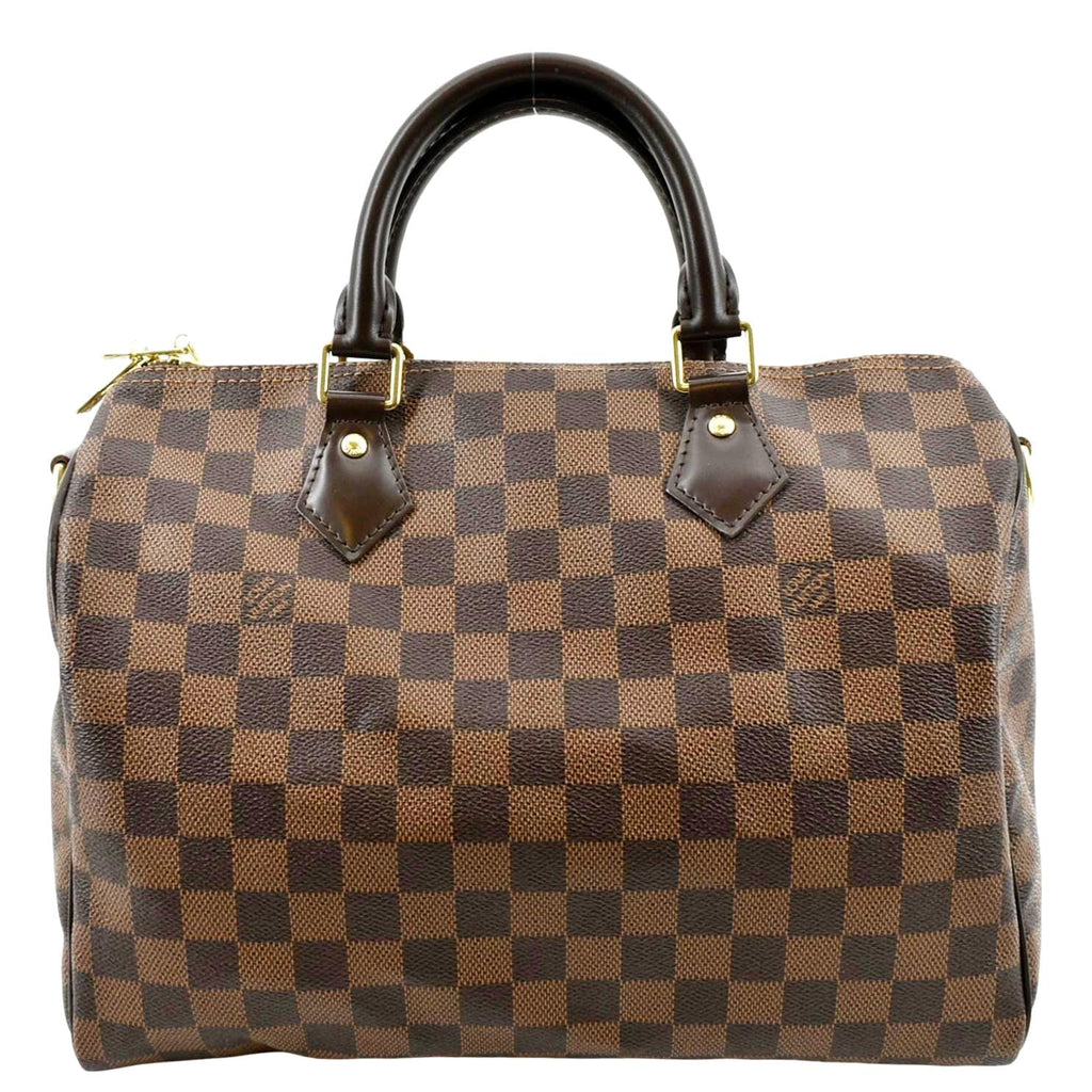 Brown Shoulder Pre-owned Bandouliere Damier Speedy Bag 30 Ebene