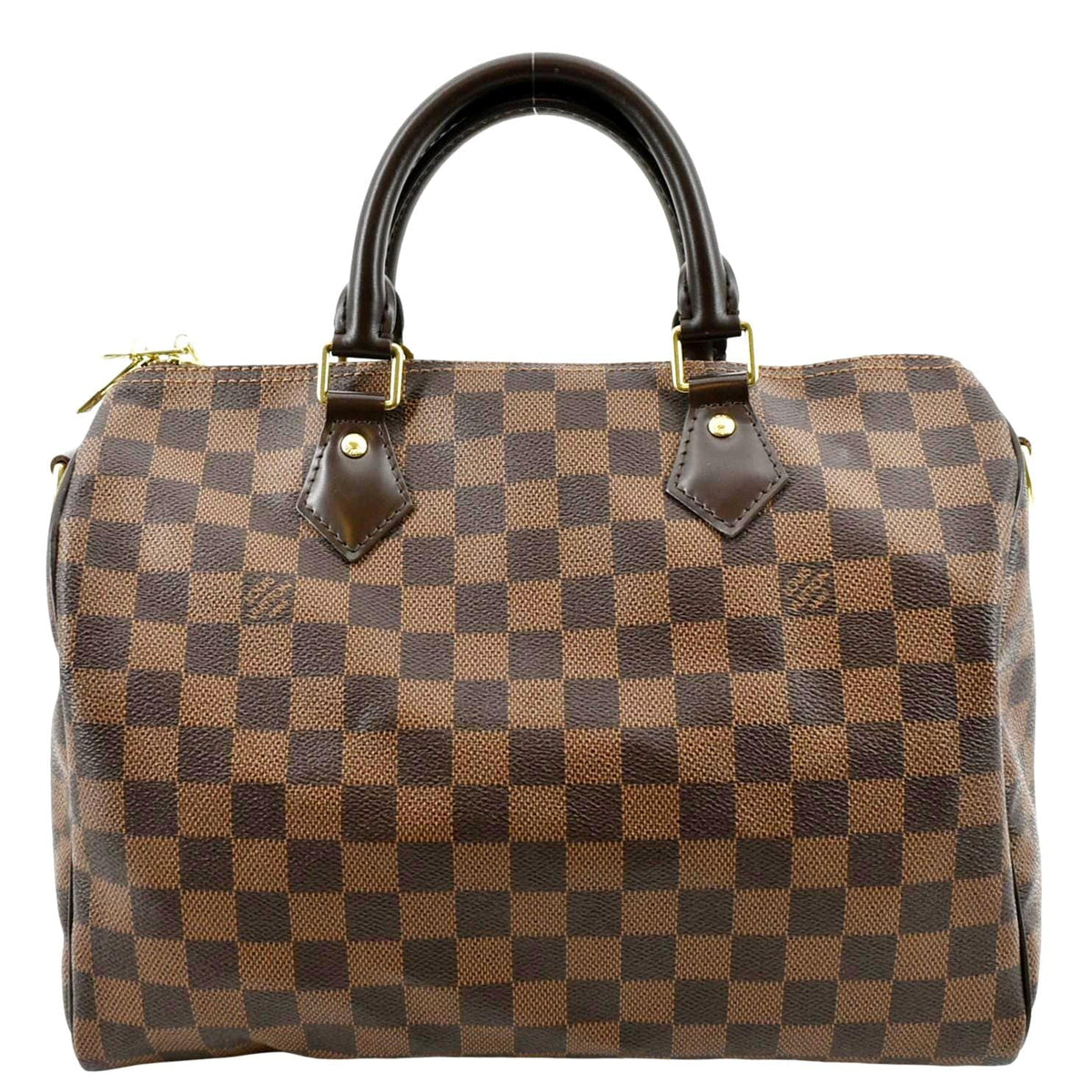 Brown Shoulder Pre-owned Bandouliere Damier Speedy Bag 30 Ebene